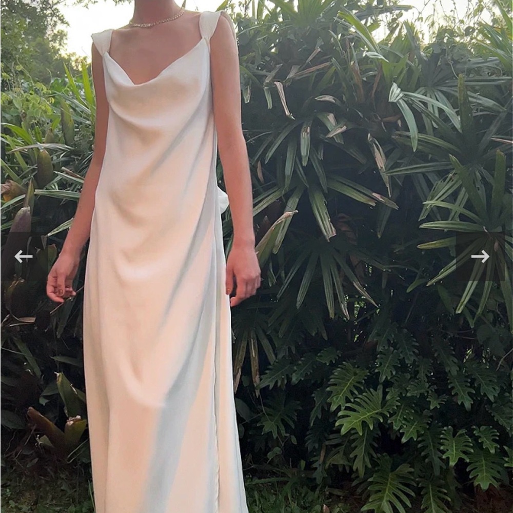 JULIETTE GOWN - WHITE PEARL SILK - NEW - SISTERS THE LABEL